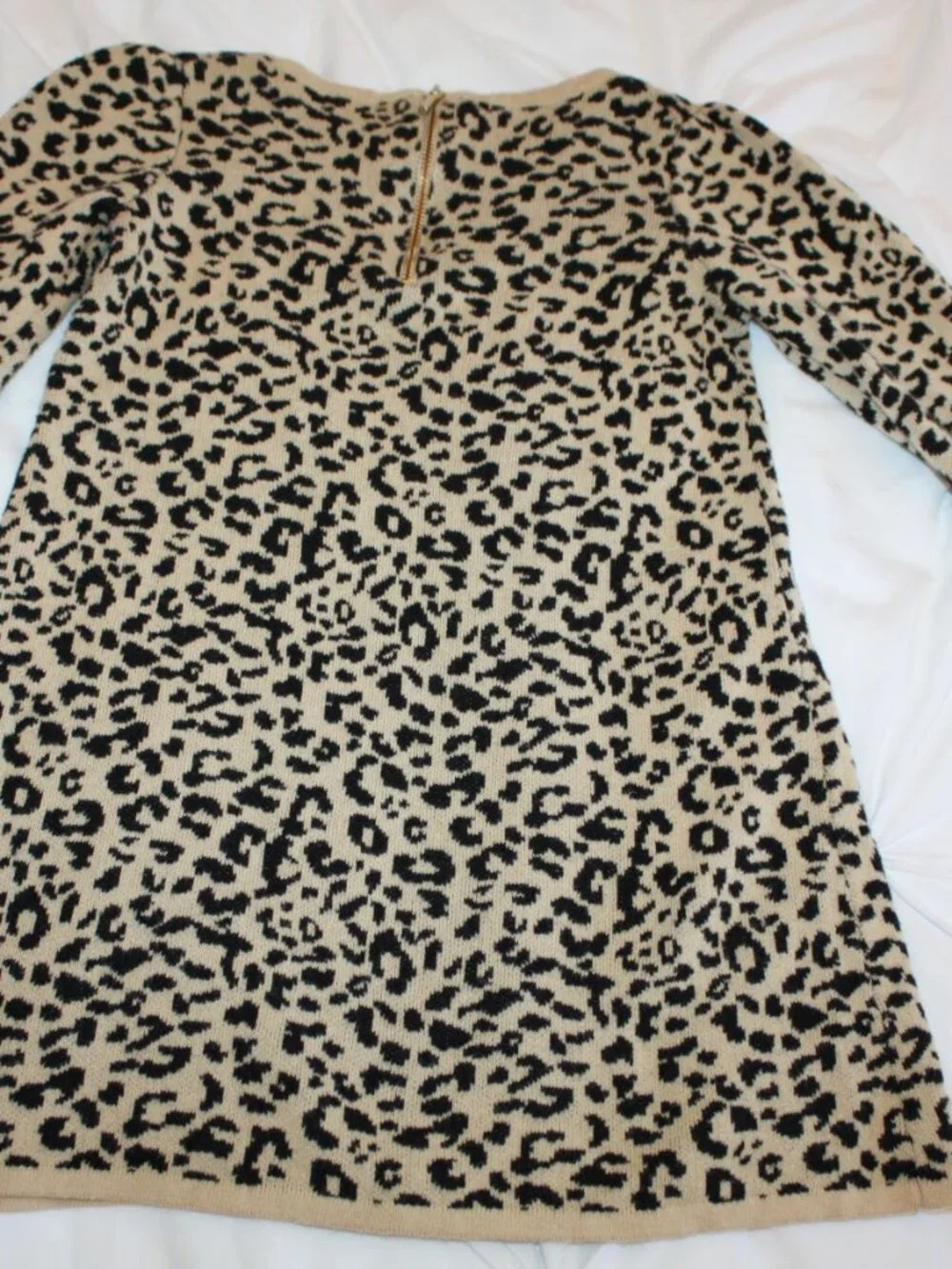 JANIE AND JACK SIZE 3 3T Autumn Sunset Animal Print Leopard LS Sweater Dress